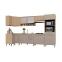 Ver imagem 2 de Cozinha Completa de Canto 100 Mdf 9 Peças com Tampo e Espaço Forno e Micro-ondas 458cm Duna Luciane