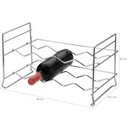 Ver imagem 3 de Kit 4 Mini Adegas Rack Porta 32 Garrafas de Vinho Empilhável em Aço Cromado