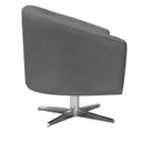 Ver imagem 4 de Poltrona Giratória Stella Linho Grafite A26 Base Cromada - D'Rossi