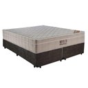 Ver imagem 1 de Cama Box Casal Suede Bipartido + Colchão Ortobom Airtech Molas Ensacadas 65x138x188 Cor:marrom