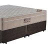 Cama Box Casal Suede Bipartido + Colchão Ortobom Airtech Molas Ensacadas 65x138x188 Cor:marrom - 2