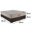Ver imagem 4 de Cama Box Casal Suede Bipartido + Colchão Ortobom Airtech Molas Ensacadas 65x138x188 Cor:marrom