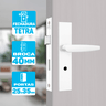 Fechadura Externa Tetra Porta Ferro Madeira 40mm Branca Stam Fech. 800/33 - Esp. Branco - 4
