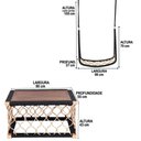 Ver imagem 2 de 2 Balanços Suspenso Mesa Tampo De Madeira Corda Náutica