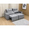 Sofá Retrátil Reclinável 1,94 M Cinza 202 Zeus - 2
