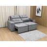 Sofá Retrátil Reclinável 1,94 M Cinza 202 Zeus - 3