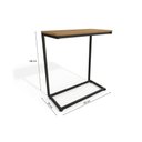 Ver imagem 3 de Mesa Lateral P/ Sala Industrial Li025 de Apoio Notebook Canela/branco - Kappesberg