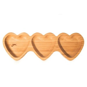 Petisqueira Coração Tripla Bambu Yoi