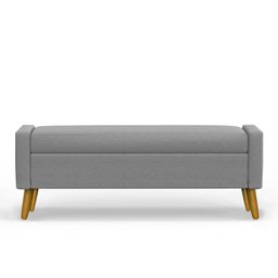 Recamier Bau Paris 1,20m Linho Cinza - Inova Decor Inova Decorações - 1