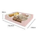 Ver imagem 4 de Cama Rainha Rosa Infantil Casal Estilo Montessoriana Baixa