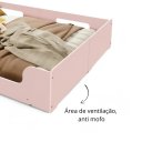 Ver imagem 3 de Cama Rainha Rosa Infantil Casal Estilo Montessoriana Baixa