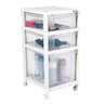 Gaveteiro Plastico Medio Transparente 3 Gavetas Ordene - 1