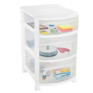 Gaveteiro Plástico Médio com 3 Gavetas Ordene