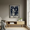 Ver imagem 2 de Quadro Decorativo Carta de Tarô o Eremita - 70x50cm:moldura Preta