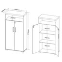 Ver imagem 6 de Armário Tamburato com Nicho - Nogal/preto 6369