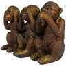 Macacos Sábios Decorativo Em Resina - 2