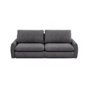 Ver imagem 2 de Sofá Retrátil Luka 2.10m Pillow Top 18cm Molas Ensacadas Conforto Premium para Sala - Cinza Escuro