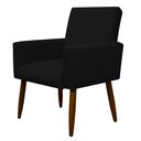 Ver imagem 3 de Kit 2 Poltronas Decorativa Nina Cadeira Escritório Brunaldi:preto