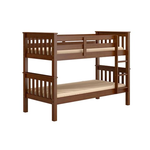 Cama Beliche com Escada Fixa em Madeira Piratini