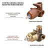 Acabamento para Registro Monocomando Ducha Cuuveiro Padrão Base Deca Inox Cromado Metal Premium Pmx - 3
