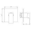 Ver imagem 2 de Acabamento para Registro Monocomando Ducha Cuuveiro Padrão Base Deca Inox Cromado Metal Premium Pmx