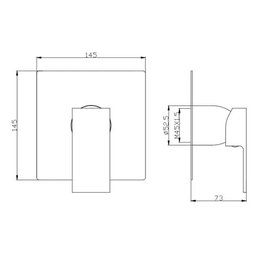 Acabamento para Registro Monocomando Ducha Cuuveiro Padrão Base Deca Inox Cromado Metal Premium Pmx - 2