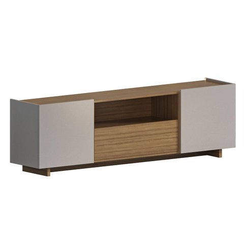 Rack para TV até 60 Polegadas 180cm 2 Portas com Gaveta Montana/Fume 2090