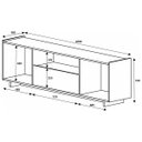 Ver imagem 2 de Rack para TV até 60 Polegadas 180cm 2 Portas com Gaveta Montana/Fume 2090