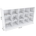 Ver imagem 2 de ARMÁRIO COLMÉIA 15 NICHOS VERTICAL M124.2021.B (LOJA, RODAPÉ) MUNDI MOVEIS