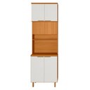 Ver imagem 1 de Paneleiro Duplo 6 Portas 226x70 cm MDF Bari Freijo Off Acetinado Poliman