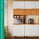 Ver imagem 2 de Paneleiro Duplo 6 Portas 226x70 cm MDF Bari Freijo Off Acetinado Poliman