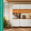 Ver imagem 5 de Paneleiro Duplo 6 Portas 226x70 cm MDF Bari Freijo Off Acetinado Poliman