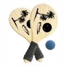 Kit Raquetes de Frescobol + Bola Madeira Crua Klopf - 1