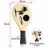 Kit Raquetes de Frescobol + Bola Madeira Crua Klopf - 2