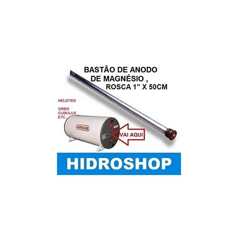 Bastão De Anodo De Magnésio Rosca 1"X50cm - 070002+170312
