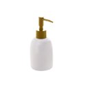 Ver imagem 2 de Conjunto 3 Pçs para Banheiro de Ceramica Paris Branco e Dourado Lyor