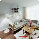Ver imagem 2 de Nicho Branco Prateleira Suspensa Teto Sala Madeirado 80cm
