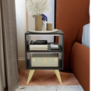 Ver imagem 1 de Mesa de Cabeceira Retro para Quarto Casal ou Solteiro Nicho Decoração 45x30,9x24,3 Cm (preto)