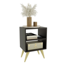 Ver imagem 2 de Mesa de Cabeceira Retro para Quarto Casal ou Solteiro Nicho Decoração 45x30,9x24,3 Cm (preto)