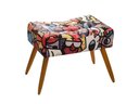 Ver imagem 3 de Kit Poltrona Decorativa Bia + Puff Retangular Suede Romero Gato Pés Madeira Ms Decor