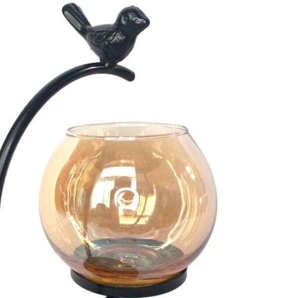 Castiçal Moderno Preto com Suporte para Velas - 3