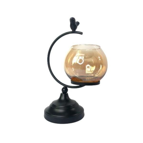 Castiçal Moderno Preto com Suporte para Velas - 4