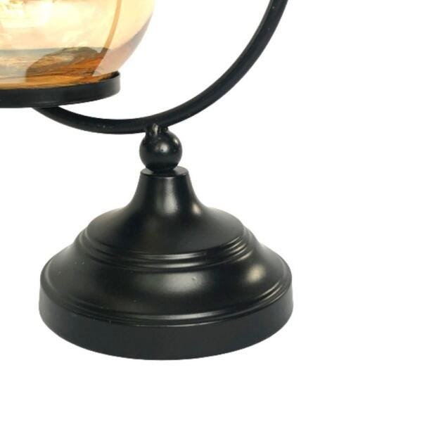 Castiçal Moderno Preto com Suporte para Velas - 2