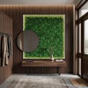 Ver imagem 2 de 11 Painéis Parede Verde Plantas Premium Permanentes Realistas Efeito 3D Jardim Vertical Interno