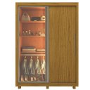 Ver imagem 2 de Guarda-Roupa Solteiro 2 Portas com 1 Porta Reflectante com LED com Pés 100% MDF Royale