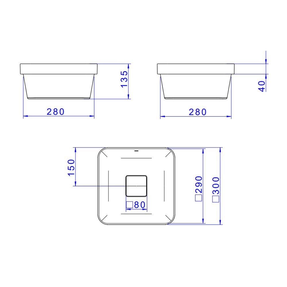 Cuba de Sobrepor Deca Slim 30x30 L.21030.17 Quadrada Branca - 5