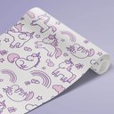 Ver imagem 3 de Papel de Parede Infantil - Unicórnios Rosa Arte Destaque 1,50 Metros