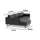 Ver imagem 2 de Sofá 2 Lugares com Chaise Lado Direito - Fab003:Chaise esquerda