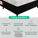 Ver imagem 4 de Cama Box Conjugada Casal Viuvo Ultra Confort Molas Ensacadas Preto Vtech