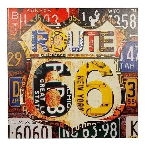 Quadro Decorativo Tela Impressa Route 66 Fullway - 1